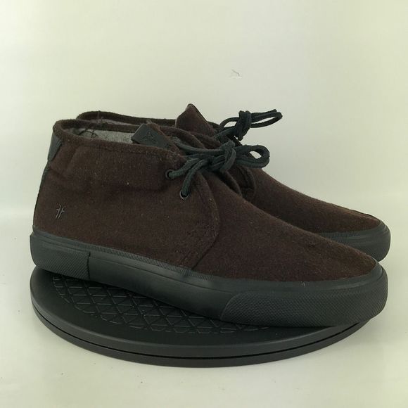 Frye Ludlow Brown Wool Chukka Casual Shoes 3480365-Win Men’s Size 10.5 - Picture 3 of 12